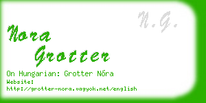 nora grotter business card
